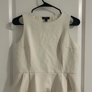 Express Women's Ivory Peplum Blouse